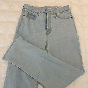 Extra high rise sky-hi straight jeans